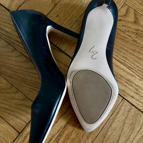 27 EDIT Naturalizer Alanna Pointed Toe Pump 6.5 Black Leather Retails $130 - Picture 5 of 5